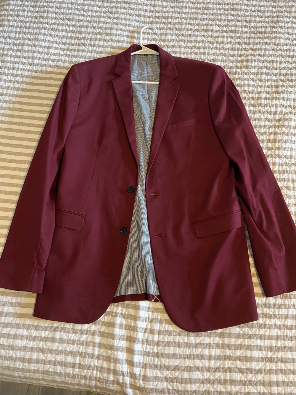 Express Men's Maroon Sport Coat Blazer